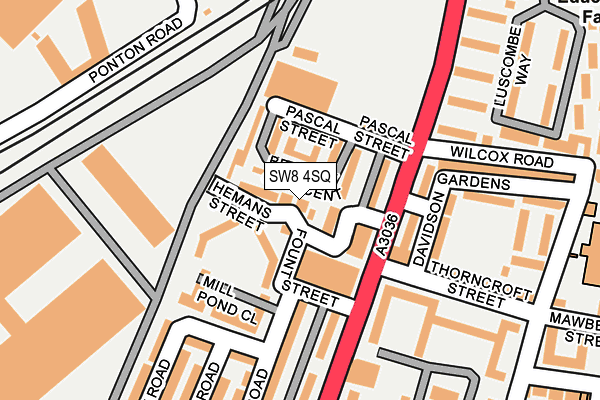 SW8 4SQ map - OS OpenMap – Local (Ordnance Survey)