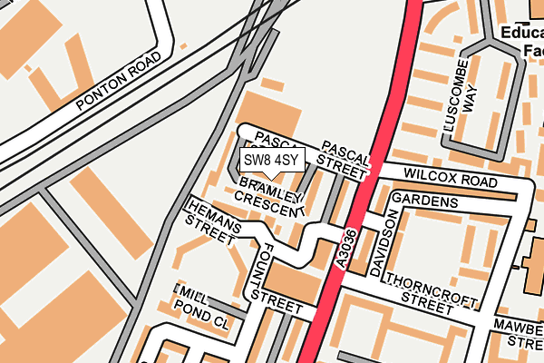 SW8 4SY map - OS OpenMap – Local (Ordnance Survey)