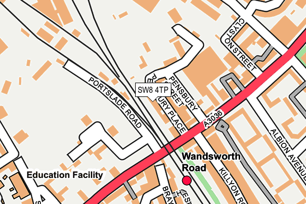 SW8 4TP map - OS OpenMap – Local (Ordnance Survey)