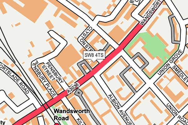 SW8 4TS map - OS OpenMap – Local (Ordnance Survey)