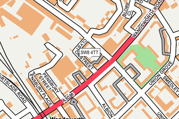SW8 4TT map - OS OpenMap – Local (Ordnance Survey)