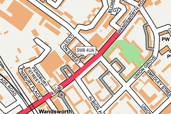 SW8 4UA map - OS OpenMap – Local (Ordnance Survey)