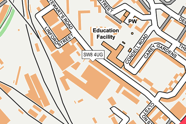 SW8 4UG map - OS OpenMap – Local (Ordnance Survey)
