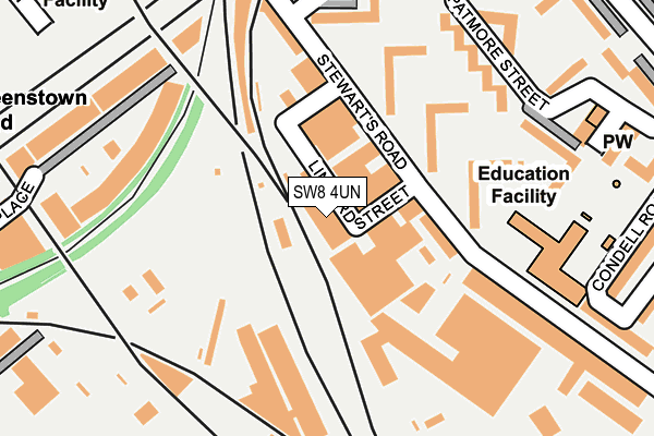 SW8 4UN map - OS OpenMap – Local (Ordnance Survey)