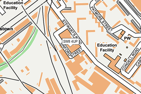 SW8 4UP map - OS OpenMap – Local (Ordnance Survey)