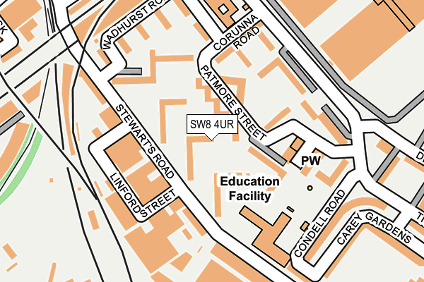 SW8 4UR map - OS OpenMap – Local (Ordnance Survey)