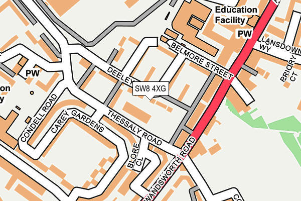 SW8 4XG map - OS OpenMap – Local (Ordnance Survey)