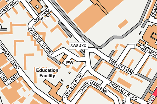 SW8 4XX map - OS OpenMap – Local (Ordnance Survey)