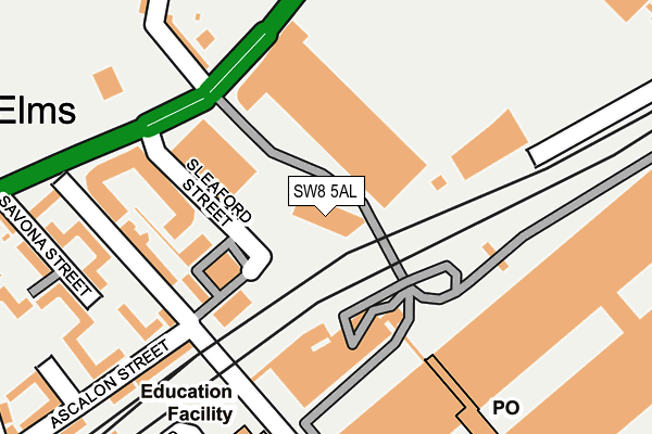 SW8 5AL map - OS OpenMap – Local (Ordnance Survey)