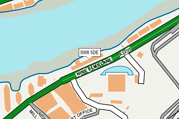 SW8 5DE map - OS OpenMap – Local (Ordnance Survey)