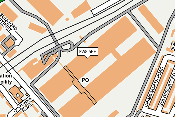 SW8 5EE map - OS OpenMap – Local (Ordnance Survey)