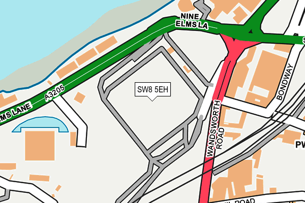 SW8 5EH map - OS OpenMap – Local (Ordnance Survey)