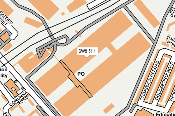 SW8 5HH map - OS OpenMap – Local (Ordnance Survey)