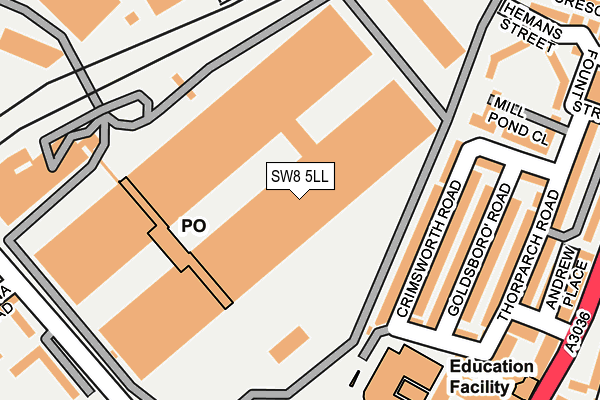 SW8 5LL map - OS OpenMap – Local (Ordnance Survey)