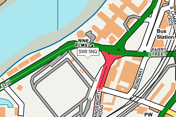 SW8 5NQ map - OS OpenMap – Local (Ordnance Survey)