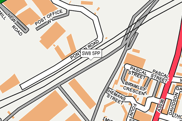 SW8 5PP map - OS OpenMap – Local (Ordnance Survey)