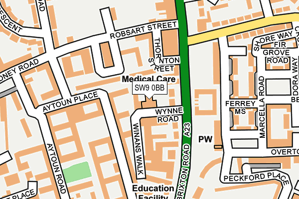 SW9 0BB map - OS OpenMap – Local (Ordnance Survey)