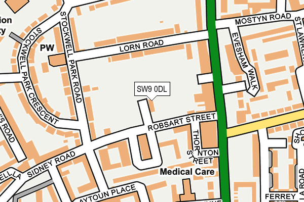 SW9 0DL map - OS OpenMap – Local (Ordnance Survey)