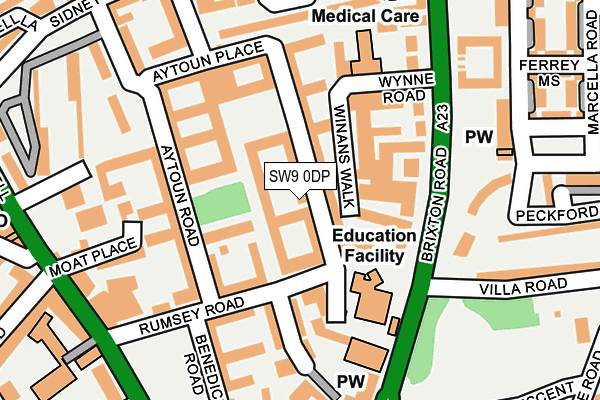 SW9 0DP map - OS OpenMap – Local (Ordnance Survey)
