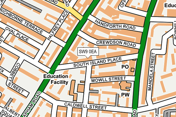 SW9 0EA map - OS OpenMap – Local (Ordnance Survey)