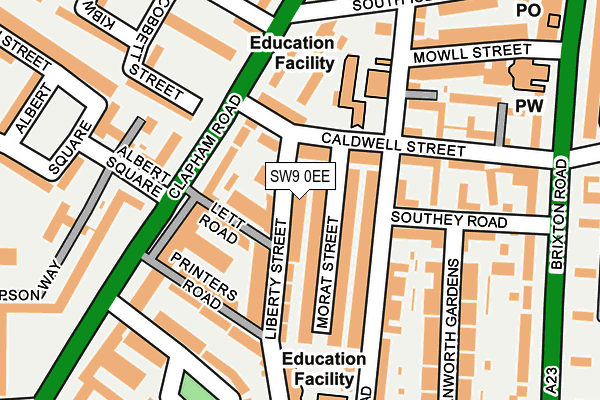 SW9 0EE map - OS OpenMap – Local (Ordnance Survey)