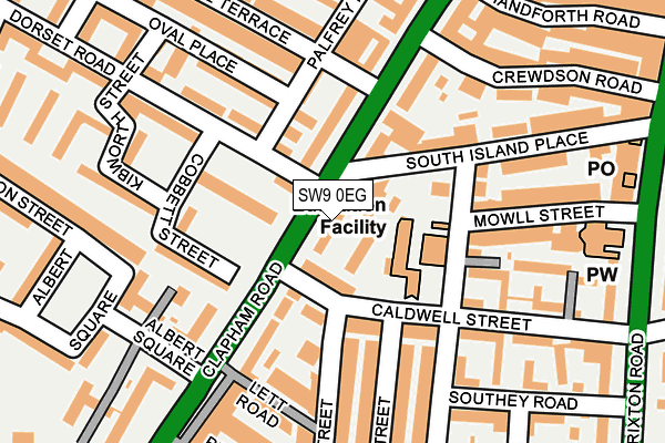 SW9 0EG map - OS OpenMap – Local (Ordnance Survey)