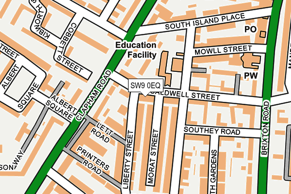 SW9 0EQ map - OS OpenMap – Local (Ordnance Survey)