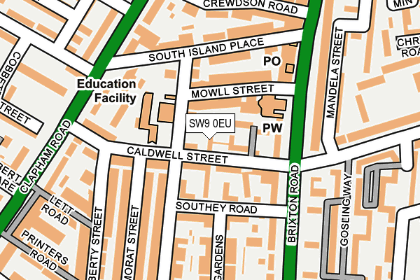 SW9 0EU map - OS OpenMap – Local (Ordnance Survey)