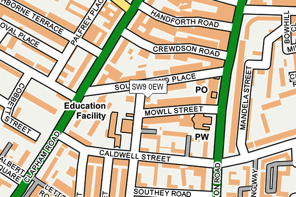 SW9 0EW map - OS OpenMap – Local (Ordnance Survey)