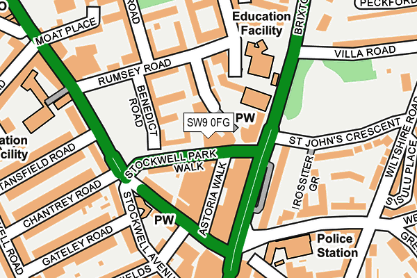 SW9 0FG map - OS OpenMap – Local (Ordnance Survey)