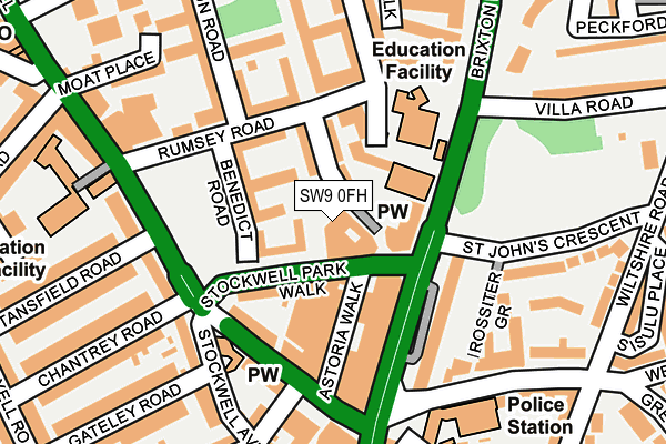 SW9 0FH map - OS OpenMap – Local (Ordnance Survey)