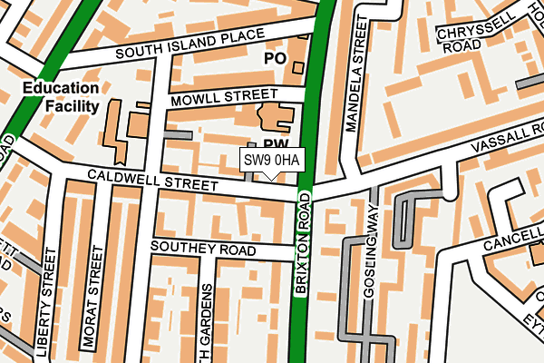 SW9 0HA map - OS OpenMap – Local (Ordnance Survey)