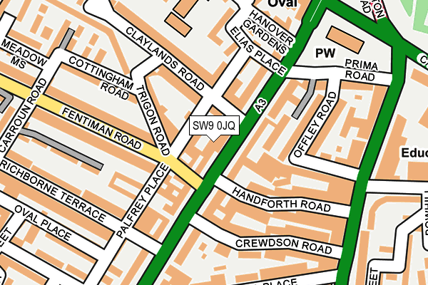 SW9 0JQ map - OS OpenMap – Local (Ordnance Survey)