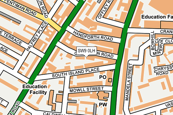 SW9 0LH map - OS OpenMap – Local (Ordnance Survey)