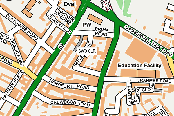 SW9 0LR map - OS OpenMap – Local (Ordnance Survey)