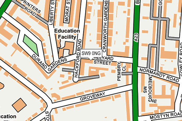 SW9 0NG map - OS OpenMap – Local (Ordnance Survey)