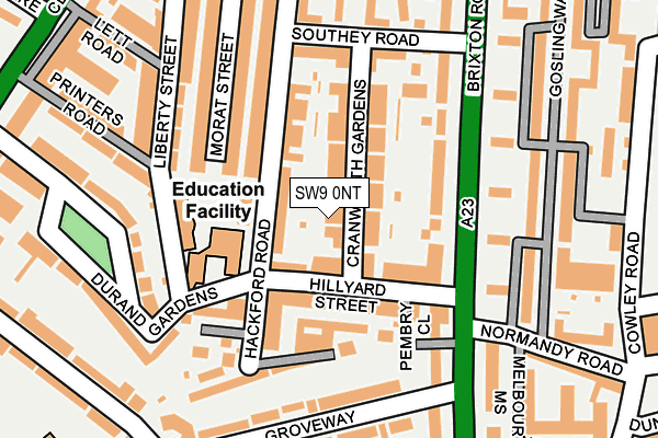 SW9 0NT map - OS OpenMap – Local (Ordnance Survey)