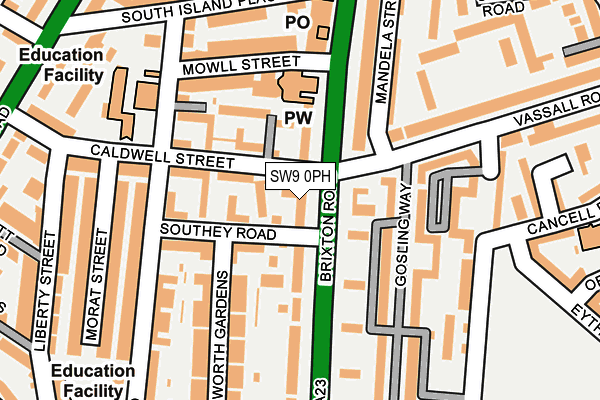 SW9 0PH map - OS OpenMap – Local (Ordnance Survey)