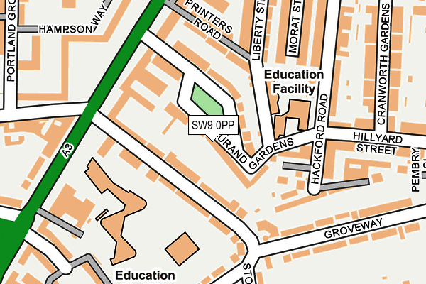 SW9 0PP map - OS OpenMap – Local (Ordnance Survey)