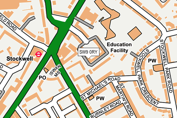 SW9 0RY map - OS OpenMap – Local (Ordnance Survey)