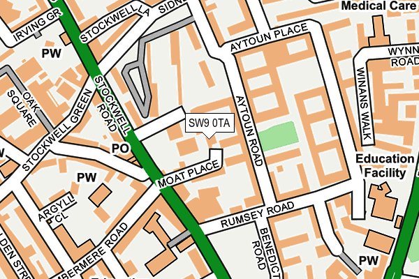 SW9 0TA map - OS OpenMap – Local (Ordnance Survey)