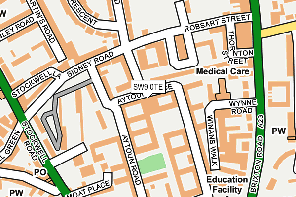 SW9 0TE map - OS OpenMap – Local (Ordnance Survey)