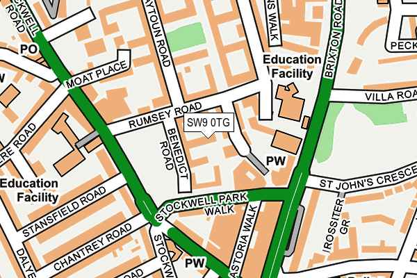 SW9 0TG map - OS OpenMap – Local (Ordnance Survey)