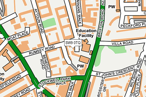 SW9 0TQ map - OS OpenMap – Local (Ordnance Survey)