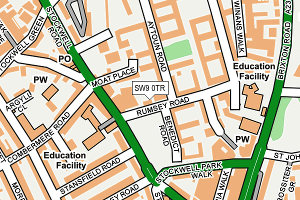 SW9 0TR map - OS OpenMap – Local (Ordnance Survey)