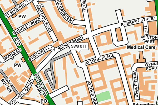 SW9 0TT map - OS OpenMap – Local (Ordnance Survey)