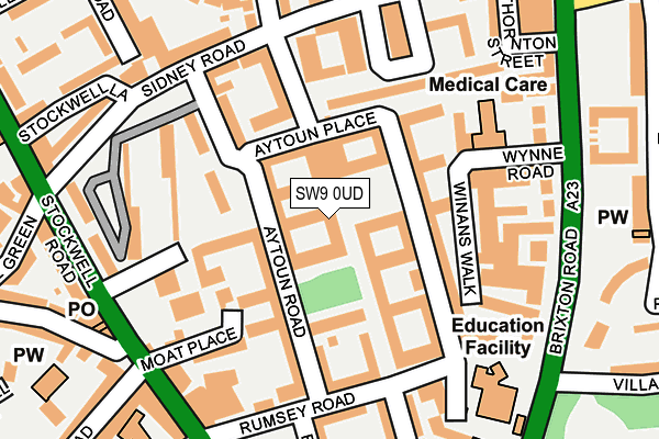 SW9 0UD map - OS OpenMap – Local (Ordnance Survey)