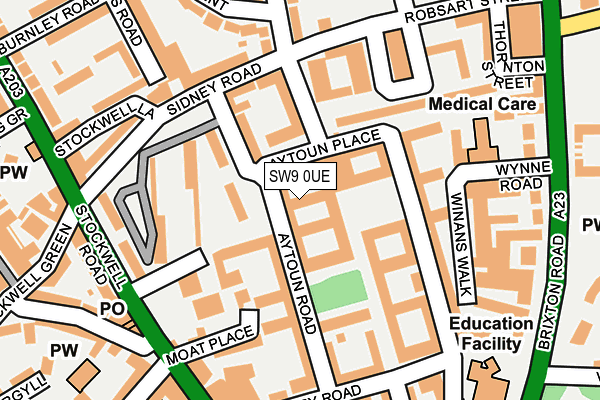 SW9 0UE map - OS OpenMap – Local (Ordnance Survey)