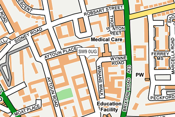 SW9 0UG map - OS OpenMap – Local (Ordnance Survey)