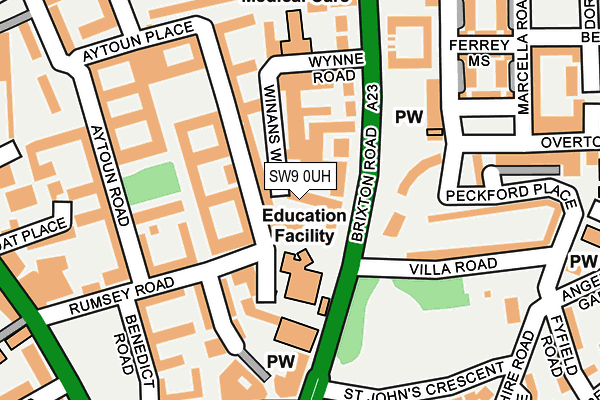 SW9 0UH map - OS OpenMap – Local (Ordnance Survey)